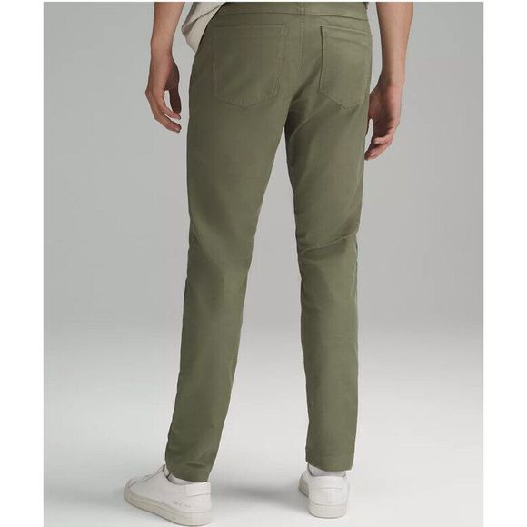 Lululemon ABC Slim-Fit 5 Pocket Pant 34"Utilitech Men’s Size 32 X 34 Green NWT - Picture 2 of 11
